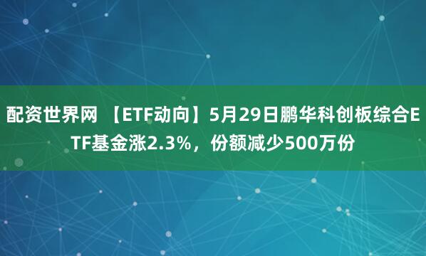 配资世界网 【ETF动向】5月29日鹏华科创板综合ETF基金涨2.3%，份额减少500万份